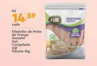 Filezinho De Peito De Frango Sassami Nat Congelado Iqf 1kg