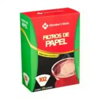 Sam's Club Filtro de papel 102 member's mark caixa com 120 unidades oferta