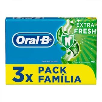 Farmácia Preço Popular Creme dental oral-b extra fresh 3 unidades de 70g oferta