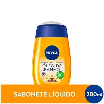 Droga Raia Sabonete líquido corporal nivea óleo de banho com 200ml oferta