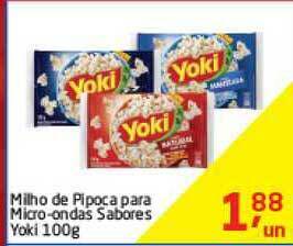 Tenda Atacado Milho De Pipoca Para Micro-ondas Sabores Yoki 100g oferta