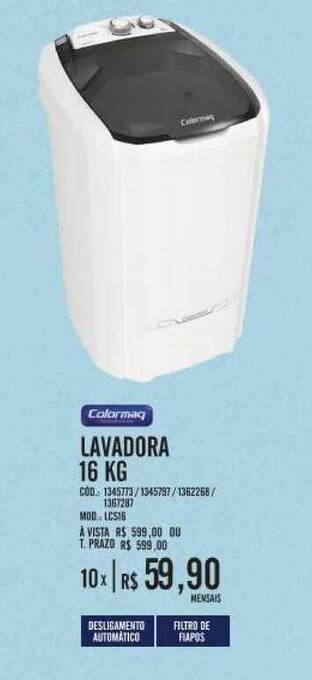 Zema Lavadora 16 Kg Colormaq oferta