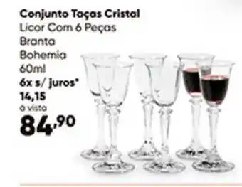 Zaffari Conjunto Tacas Cristal Licor Com 6 Pecas 60ml oferta