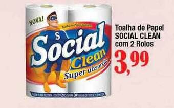 Supermercados Unidos Toalha De Papel Social Clean oferta