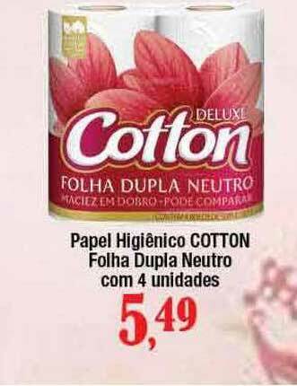 Supermercados Unidos Papel Higiênico Cotton Folha Dupla Neutro oferta