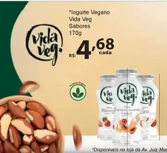 Super Luna Iogurte Vegano Vida Veg Sabores 170g oferta