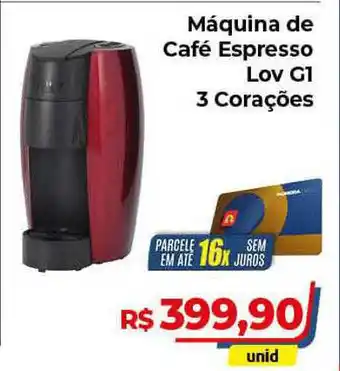 Hiper Moreira Máquina De Café Espresso Lov G1 3 Corações oferta