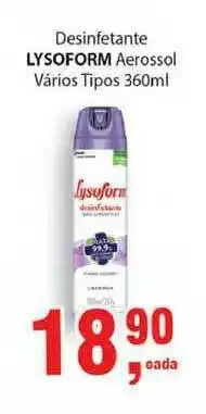 Supermercados Mundial Desinfetante Lysoform Aerossol Varios Tipos 360ml oferta