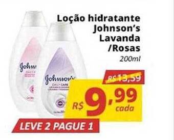 Supermercados Baklizi Loção Hidratante Johnson's Lavanda Rosas Leve 2 Pague 1 oferta