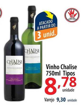 Akki Atacadista Vinho Chalise Tipos oferta