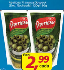 Supermercados Guanabara Azeitona Pramesa Doypack 120g/150g oferta
