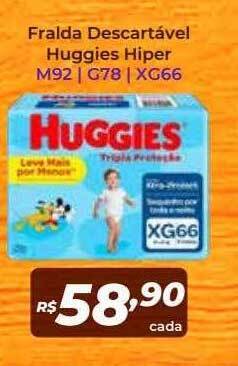 Atakarejo Fralda Descartável Huggies Hiper oferta