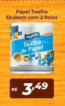 Papel Toalha Ekobom Com 2 Rolos