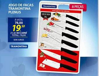 Lojas Cem Jogo De Facas Tramontina Plenus oferta