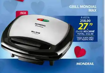 Lojas Cem Grill Mondial Max oferta