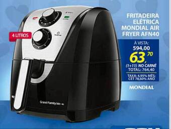 Lojas Cem Fritadeira Elétrica Mondial Air Fryer Afn40 oferta