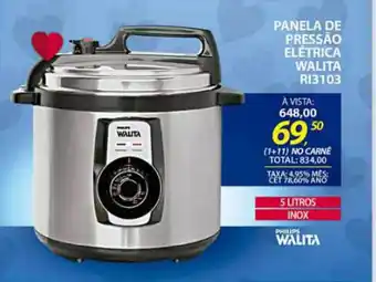 Lojas Cem Panela De Pressão Elétrica Walita Ri3103 oferta