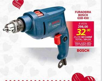Lojas Cem Furadeira Bosch Gsb 450 oferta