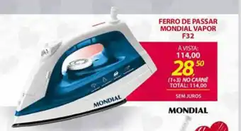 Lojas Cem Ferro De Passar Mondial Vapor F32 oferta