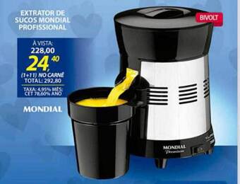 Lojas Cem Extrator De Sucos Mondial Profissional oferta