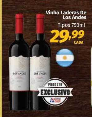 Supermercados Cidade Canção Vinho Laderas De Los Andes oferta