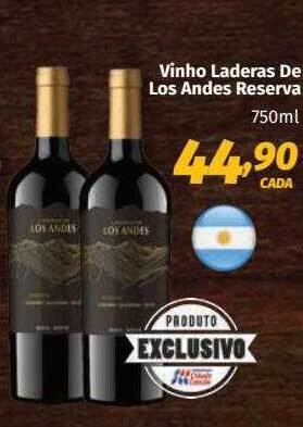 Supermercados Cidade Canção Vinho Laderas De Los Andes Reserva oferta