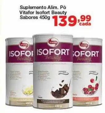 Chama Supermercados Suplemento Alim. Pó Vitafor Isofort Beauty Sabores oferta