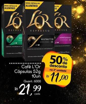 Giassi Supermercados Café L'or Cápsulas 50% De Desconto Na 2a Unidade oferta