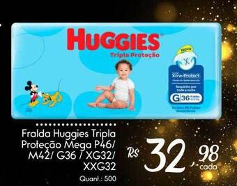 Giassi Supermercados Fralda Huggies Tripla Proteção Mega oferta