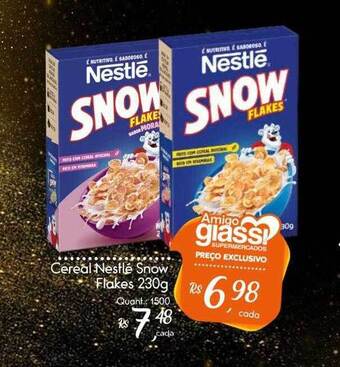 Giassi Supermercados Cereal Nestlé Snow Flakes oferta