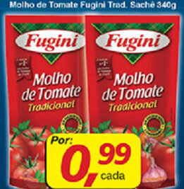 Supermercados Guanabara Molho de Tomate Fugini Trad. sachet 340g oferta