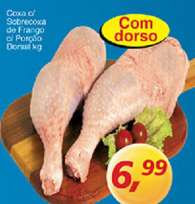 Supermercados Guanabara Coxa c/ Sobrecoxa de Frango c/ Porcao Dorsal 1kg oferta