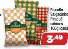 Costazul Supermercados Biscoito salgadinho piraquê sabores 100g (cada) oferta