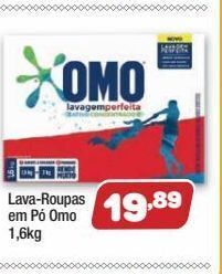 Lava-roupas em pó omo 1,6kg