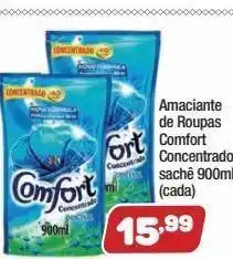 Costazul Supermercados Amaciante de roupas comfort concentrado sachê 900ml (cada) oferta