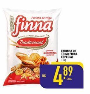 Mercantil Rodrigues Farinha de trigo finna 1kg oferta