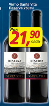 Supermercados Guanabara Vinho Santa Vita Reserva 750ml oferta