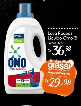 Giassi Supermercados Lava Roupas Líquido Omo oferta