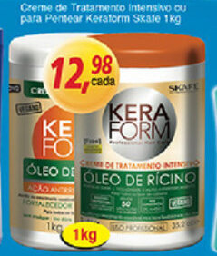 Supermercados Guanabara Creme de Tratamento Intensivo ou para Pentear Keraform Skafe 1kg oferta