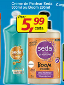 Supermercados Guanabara Creme de Pentear Seda 300ml ou Boom 295ml oferta