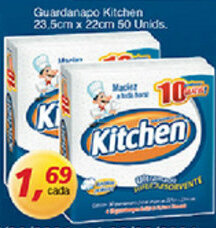Guardanapo Kitchen 23.5cm x 22cm 50 unids.