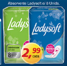Supermercados Guanabara Absorvente Ladysoft c/ 8 unids oferta