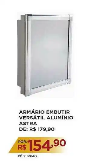 Armário Embutir Versátil Aluminio Astra