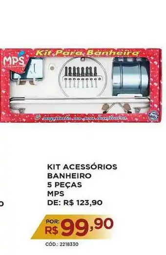Kit Acessórios Banheiro 5 Peças Mps