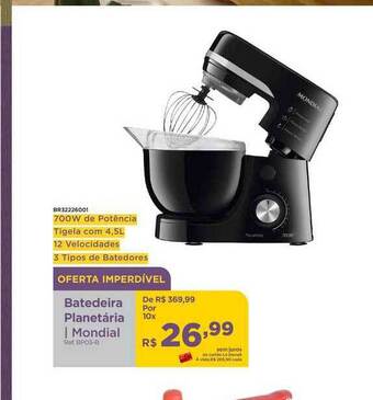 Le Biscuit Batedeira Planetária Mondial oferta