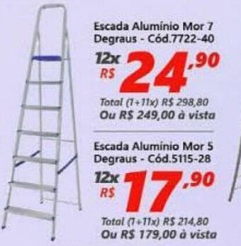 Lojas Becker Escada Aluminio Mor 5 Degraus oferta