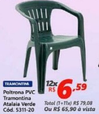 Lojas Becker Poltrona PVC Tramontina Atalaia Verde oferta