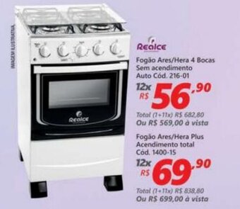 Lojas Becker Fogao Ares/Hera 4 Bocas Sem Acendimento Auto oferta