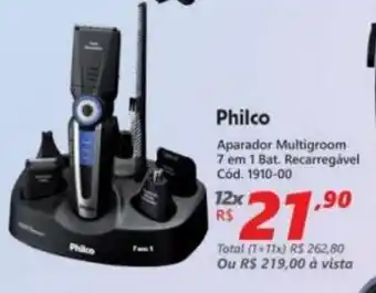Philco Aparador Multigroom 7 em 1 Bat, Recarregravel