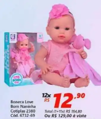 Boneca Love Born Naninha Cotiplas